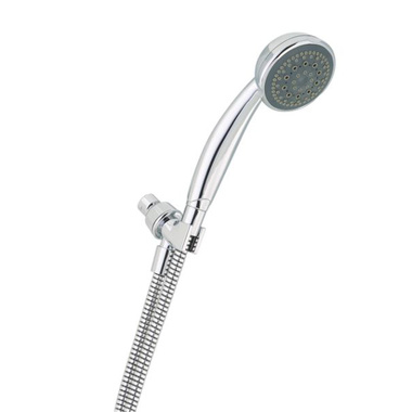 Click here to see Delta 75515 Delta 3in Five-Setting Wall Mount Hand Shower with 60in Ultra Flex Hose, 2.0 GPM, Touch-Clean Nozzles, Round, WaterSense, Chrome - 75515