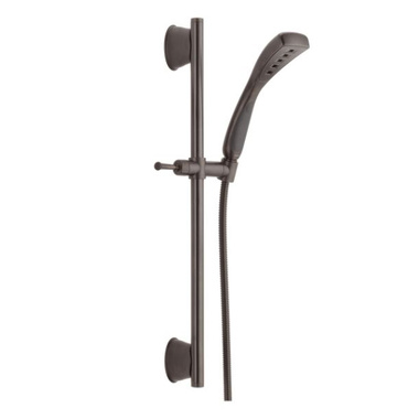 Click here to see Delta 51569-RB Delta H2Okinetic Single-Setting WaterSense Hand Shower with Slide Bar, Venetian Bronze - 51569-RB