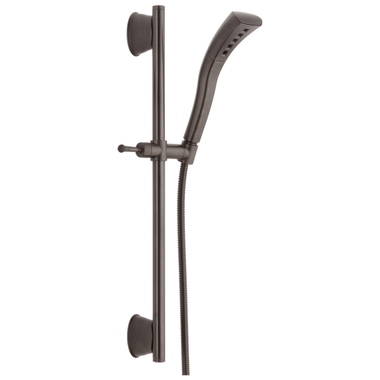 Click here to see Delta 51579-RB Delta Single-Setting Hand Shower with Slide Bar, H2Okinetic, WaterSense, 1.75 GPM, Venetian Bronze - 51579-RB