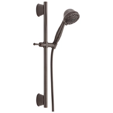 Click here to see Delta 51589-RB Delta 7-Setting Hand Shower with Slide Bar, Touch-Clean, WaterSense, 1.75 GPM, Venetian Bronze - 51589-RB