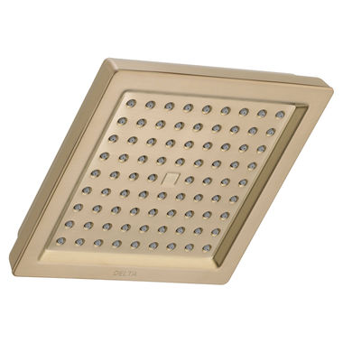 Click here to see Delta 52283-CZ Delta Single-Spray Setting Raincan Showerhead, Square, 1.75 GPM, Touch-Clean, WaterSense Certified, Brilliance Champagne Bronze - 52283-CZ