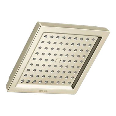 Click here to see Delta 52283-PN Delta Single-Setting WaterSense Touch-Clean Square Raincan Showerhead, Brilliance Polished Nickel - 52283-PN
