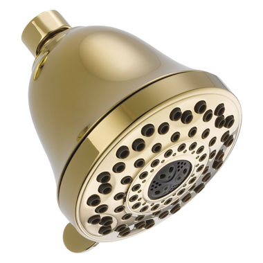 Click here to see Delta 52626-PB-PK Delta Premium 7-Setting Touch-Clean Showerhead, WaterSense, Brilliance Polished Brass Finish - 52626-PB-PK