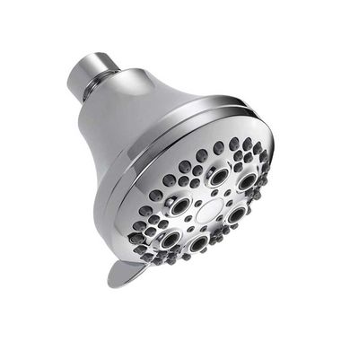 Click here to see Delta 52634-18VP-PK Delta Premium Five-Setting Touch-Clean Shower Head, 1.75 GPM, Vandal Resistant, WaterSense, Round, Chrome - 52634-18VP-PK