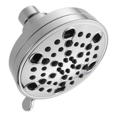 Click here to see Delta 52638-18-PKWW Delta Contemporary H2Okinetic 5-Setting Shower Head, 1.75 GPM, Touch-Clean Nozzles, WaterSense, Round, Chrome - 52638-18-PKWW