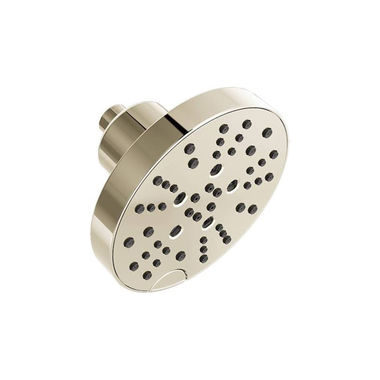 Click here to see Delta 52668-PN Delta H2Okinetic Touch-Clean Round Raincan Shower Head, 1.75 GPM, Five-Setting, WaterSense, Polished Nickel - 52668-PN