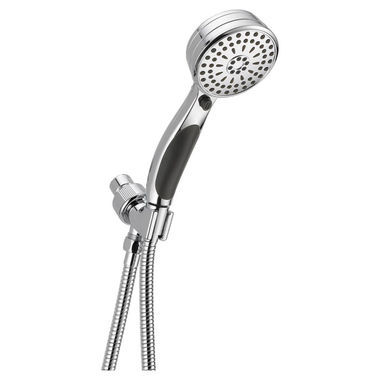 Click here to see Delta 54424-18-PK Delta 3in 9-Setting ActivTouch Hand Shower with Stretchable Metal Hose and Adjustable Shower Mount, 1.75 GPM, Touch-Clean, Chrome - 54424-18-PK