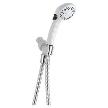 Click here to see Delta 59344-WHB18-PK Delta Universal Showerring 1.75 GPM WaterSense Touch-Clean ADA Shower Mount Handheld Shower with Dual Check Valves, White - 59344-WHB18-PK