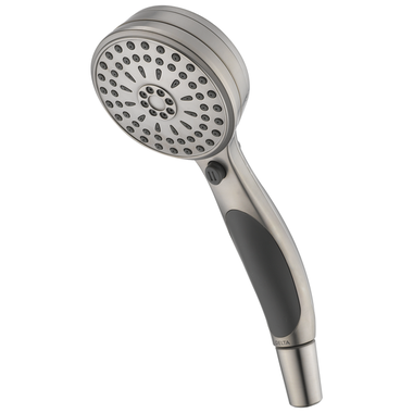 Click here to see Delta 59424-SS18-PK Delta ActivTouch Nine-Setting Touch-Clean Hand Shower for 51504 Wall-Mount Hand Shower, WaterSense, ADA, 1.75 GPM, Stainless - 59424-SS18-PK