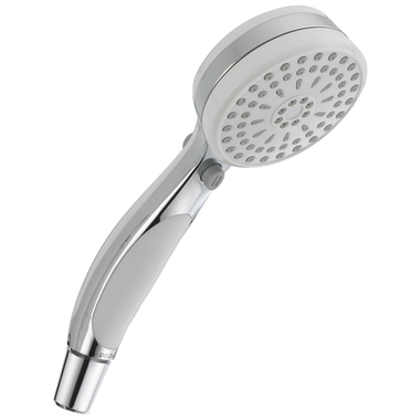 Click here to see Delta 59424-WC18-PK Delta ActivTouch Nine-Setting ADA Handheld Shower for 51549, 54424-PK and 55424 Wall-Mount Hand Showers, 1.75 GPM, Chrome/White - 59424-WC18-PK