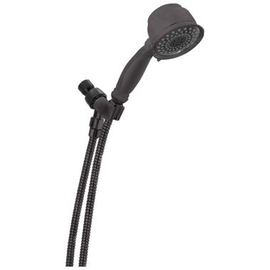 Click here to see Delta 75526RB Delta Five-Setting Touch-Clean Hand Shower with Shower Arm Mount and 72in Ultra Flex Hose, 2.0 GPM, 80 PSI, Venetian Bronze - 75526RB