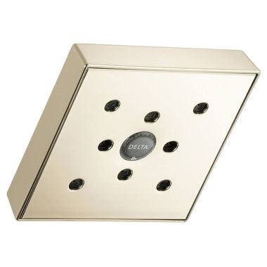 Click here to see Delta RP70171-PN20 Delta Universal Showering 2.0 GPM H2Okinetic Single-Setting Raincan Showerhead for Ara, Dryden, Vero, Zura Collections, Polished Nickel - RP70171-PN20