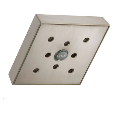 Click here to see Delta RP70171-SP20 Delta Universal Showering 2.0 GPM H2Okinetic Single-Setting Raincan Showerhead for Ara, Dryden, Vero, Zura Collections, SpotShield Stainless - RP70171-SP20 