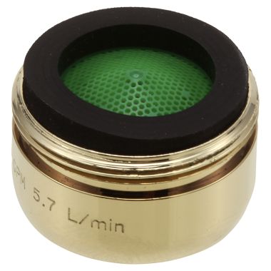 Click here to see Delta RP19754PB Delta RP19754PB Water-Efficient Aerator, 1.5 GPM, Polished Brass