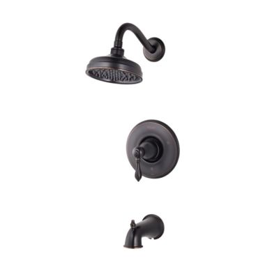 Click here to see Pfister LG89-8MBY Pfister Tenet  Tuscan Bronze  Single Lever Handle Tub and Shower Trim Kit with Raincan Showerhead, 1.8 GPM, WaterSense, SecurePfit Connection - LG89-8MBY