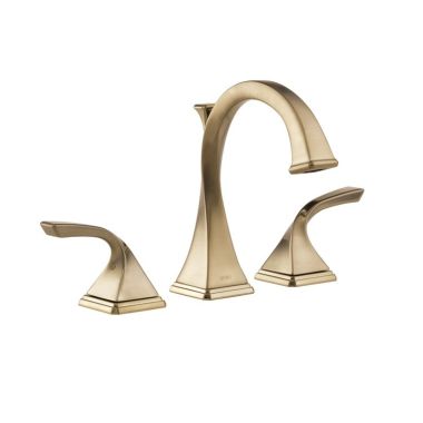 Click here to see Brizo 65330LF-GL-ECO Brizo Virage Two-Handle Widespread Brilliance Luxe Gold Bathroom Faucet with Metal Pop-Up, 1.2 GPM, Three-Hole, Ceramic Cartridge - 65330LF-GL-ECO