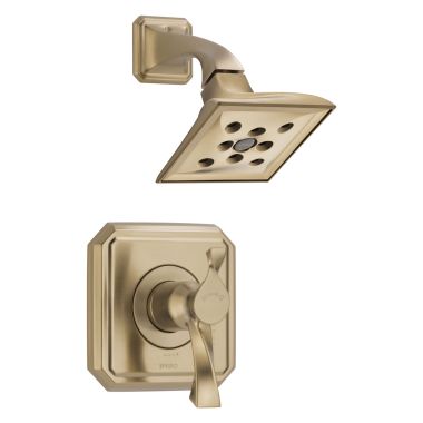 Click here to see Brizo T60230-GL Brizo Virage TempAssure Two-Handle H2Okinetic Shower Faucet with Single-Function Rain Showerhead, 1.75 GPM, Lever Handles, Brilliance Luxe Gold - T60230-GL