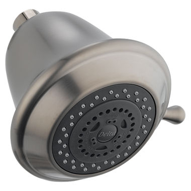 Click here to see Delta RP43381SS Delta Universal Showering Premium 3-Setting Shower Head with Touch-Clean Holes, WaterSense, 1.75 GPM, Brilliance Stainless - RP43381SS