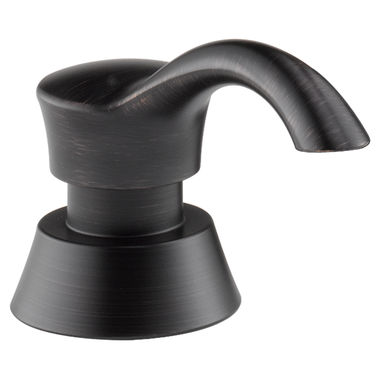 Click here to see Delta RP50781RB Delta Pilar 13oz Transitional Soap and Lotion Dispenser, Round, Venetian Bronze - RP50781RB