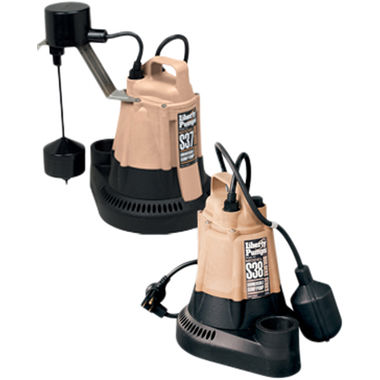Click here to see Liberty S37 Liberty Pumps Builders Series Submersible Sump Pump, 1/3 HP, 41 GPM, 115 Volts, Float Switch, 10' Cord Length - S37