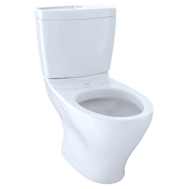 Click here to see Toto CST416M#01 Toto Aquia II Two-Piece Elongated Dual-Max, Dual Flush 1.6 and 0.9 GPF Skirted Toilet, Cotton White - CST416M#01