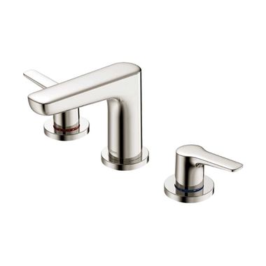 Click here to see Toto TLG03201U#PN Toto GS Two-Handle Widespread Bathroom Faucet with Metal Pop-Up, 1.2 GPM, Lever Handles, Three-Hole, Brass, Polished Nickel - TLG03201U#PN 