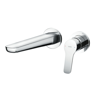 Click here to see Toto TLG03308U#CP Toto GS Single-Handle Wall-Mount Bathroom Faucet with Comfort Glide Technology, 1.2 GPM, Lever Handle, Two-Hole, Brass, Polished Chrome - TLG03308U#CP 