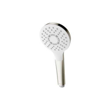 Click here to see Toto TBW01009U4#BN TOTO 4in Round Single-Spray Hand Shower with Rubber Nozzles, Comfort Wave Technology, 1.75 GPM, Brushed Nickel - TBW01009U4#BN