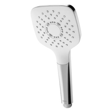 Click here to see Toto TBW02010U4#CP TOTO 4in Square Single-Spray Hand Shower with Rubber Nozzles, Comfort Wave Technology, 1.75 GPM, Polished Chrome - TBW02010U4#CP
