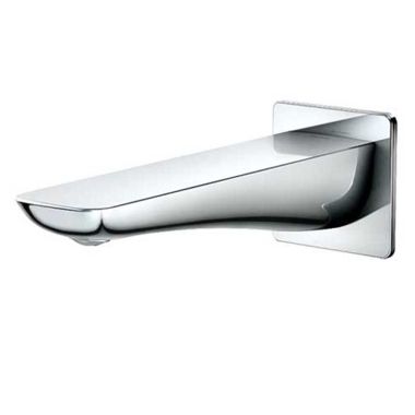 Click here to see Toto TBG02001U#CP Toto Modern S 7-13/16-inch Wall Mounted Polished Chrome Non-Diverter Tub Spout, 1/2-inch Connection Size, NPT, Solid Brass - TBG02001U#CP