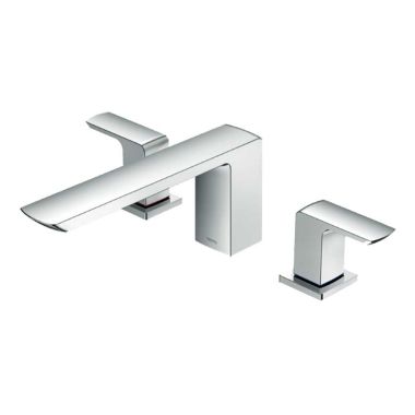 Click here to see Toto TBG02201U#CP TOTO GR Two-Handle Three-Hole Roman Tub Faucet Trim, Angular Spout, Lever Handles, ADA, Polished Chrome - TBG02201U#CP