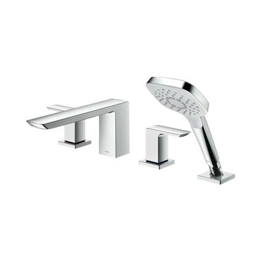 Click here to see Toto TBG02202U#CP TOTO GR Two-Handle Four-Hole Roman Tub Faucet Trim, Angular Spout, Lever Handles, ADA, Less Hand Shower, Polished Chrome - TBG02202U#CP