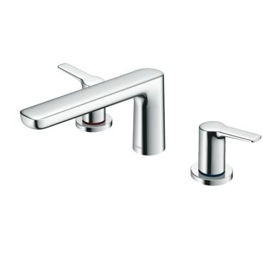 Click here to see Toto TBG03201U#CP TOTO GS Two-Handle Three-Hole Roman Tub Faucet Trim, Angular Spout, Lever Handles, ADA, Brass, Polished Chrome - TBG03201U#CP