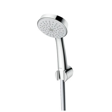 Click here to see Toto TBW01019U2#CP TOTO Modern 4in Round Single-Spray Hand Shower with Rubber Nozzles, 2.0 GPM, Polished Chrome - TBW01019U2#CP