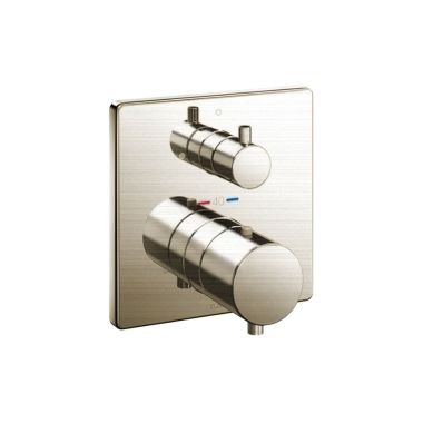 Click here to see Toto TBV02403U#BN TOTO Thermostatic Mixing Valve Trim w/ Volume Control, Square, Brushed Nickel - TBV02403U#BN
