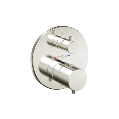 Click here to see Toto TBV01408U#BN TOTO Thermostatic Mixing Valve Trim w/ 2-Way Diverter, Round, Brushed Nickel - TBV01408U#BN