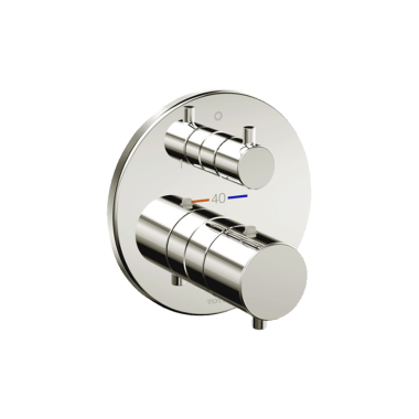 Click here to see Toto TBV01408U#PN TOTO Thermostatic Mixing Valve Trim w/ 2-Way Diverter, Round, Polished Nickel - TBV01408U#PN