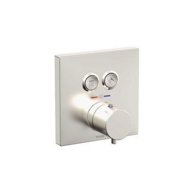 Click here to see Toto TBV02406U#BN TOTO Thermostatic 2-Function Mixing Valve Trim, Square, Brushed Nickel - TBV02406U#BN