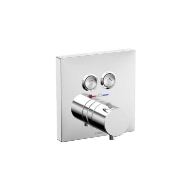 Click here to see Toto TBV02406U#CP TOTO Thermostatic 2-Function Mixing Valve Trim, Square, Polished Chrome - TBV02406U#CP