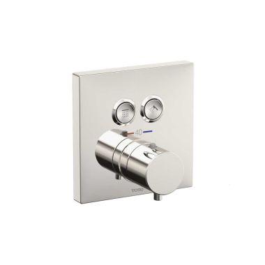 Click here to see Toto TBV02406U#PN TOTO Thermostatic 1-Function Mixing Valve Trim, Square, Polished Nickel - TBV02406U#PN