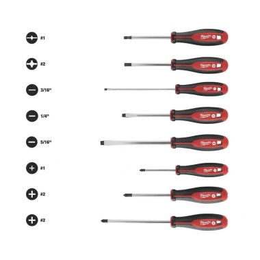 Click here to see Milwaukee 48-22-2708 Milwaukee 48-22-2708 8 Piece Screwdriver Set