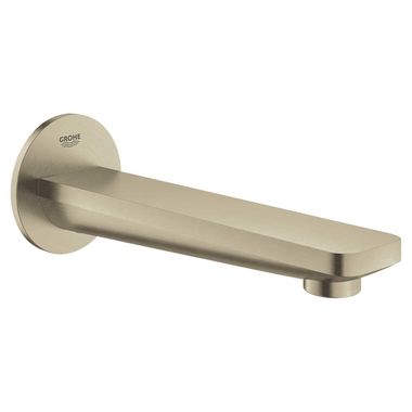 Click here to see Grohe 13381EN1 Grohe Lineare Tub Spout, Brushed Nickel, 6-11/16in Spout Reach, Wall-Mounted Installation, Durable Metal Construction - 13381EN1 