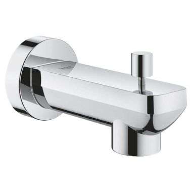 Click here to see Grohe 13382001 Grohe Lineare Diverter Tub Spout, Starlight Chrome Finish, 4-7/16in Spout Reach, Wall-Mounted Installation, 5/8in Slip Fit Connection - 13382001
