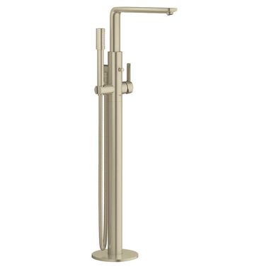 Click here to see Grohe 23792EN1 Grohe Lineare Freestanding Tub Filler with 1.75 GPM Hand Shower, 49in Silverflex Shower Hose, Single Lever Handle, Brushed Nickel - 23792EN1