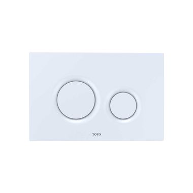 Click here to see Toto YT930#WH  TOTO Basic Dual Button Round Push Plate for RP In-Wall Tank - Matte White (YT930#WH)