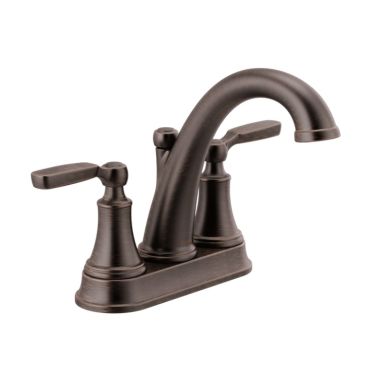 Click here to see Delta 2532LF-RBMPU Delta Woodhurst Two-Handle Centerset Bathroom Faucet with Metal Pop-Up, Deck Mount, Lever Handles, 1.2 GPM, Venetian Bronze - 2532LF-RBMPU