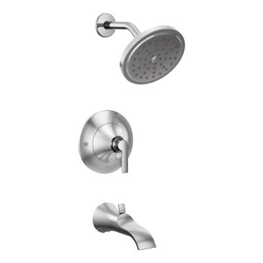 Click here to see Moen TS2203EP Moen Doux Posi-Temp Tub/Shower Faucet 1.75 Rainshower, 1-Function, Single Lever Handle, M-PACT, Immersion, Chrome - TS2203EP