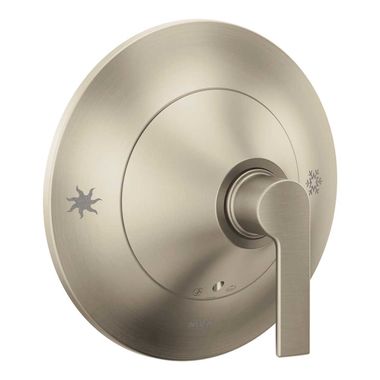 Click here to see Moen TS2201BN Moen Doux Posi-Temp Single-Handle Valve Trim, Lever Handle, Brushed Nickel - TS2201BN