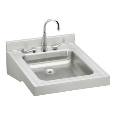 Click here to see Elkay WCL1923OSDC Elkay WCL1923OSDC Wheelchair Lavatory Stainless Steel Single Bowl Sink Package