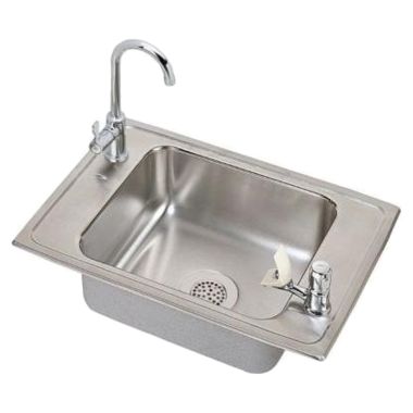 Click here to see Elkay PSDKR2517VRC Elkay PSDKR2517VRC Pacemaker Stainless Steel Single Bowl Sink Package